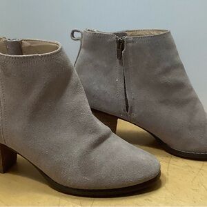 Women's Suede Ankle Boots - Taupe. Lands End. Size 9